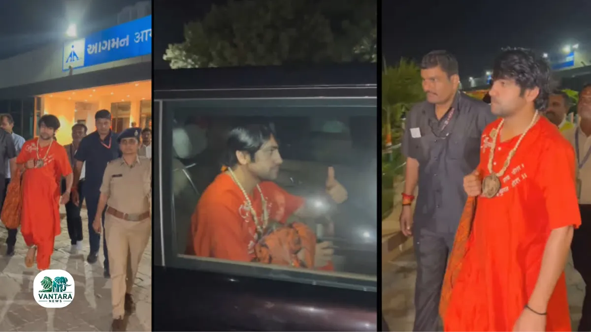 Pandit Dhirendra Krishna Shastri visit to Vantara zoo